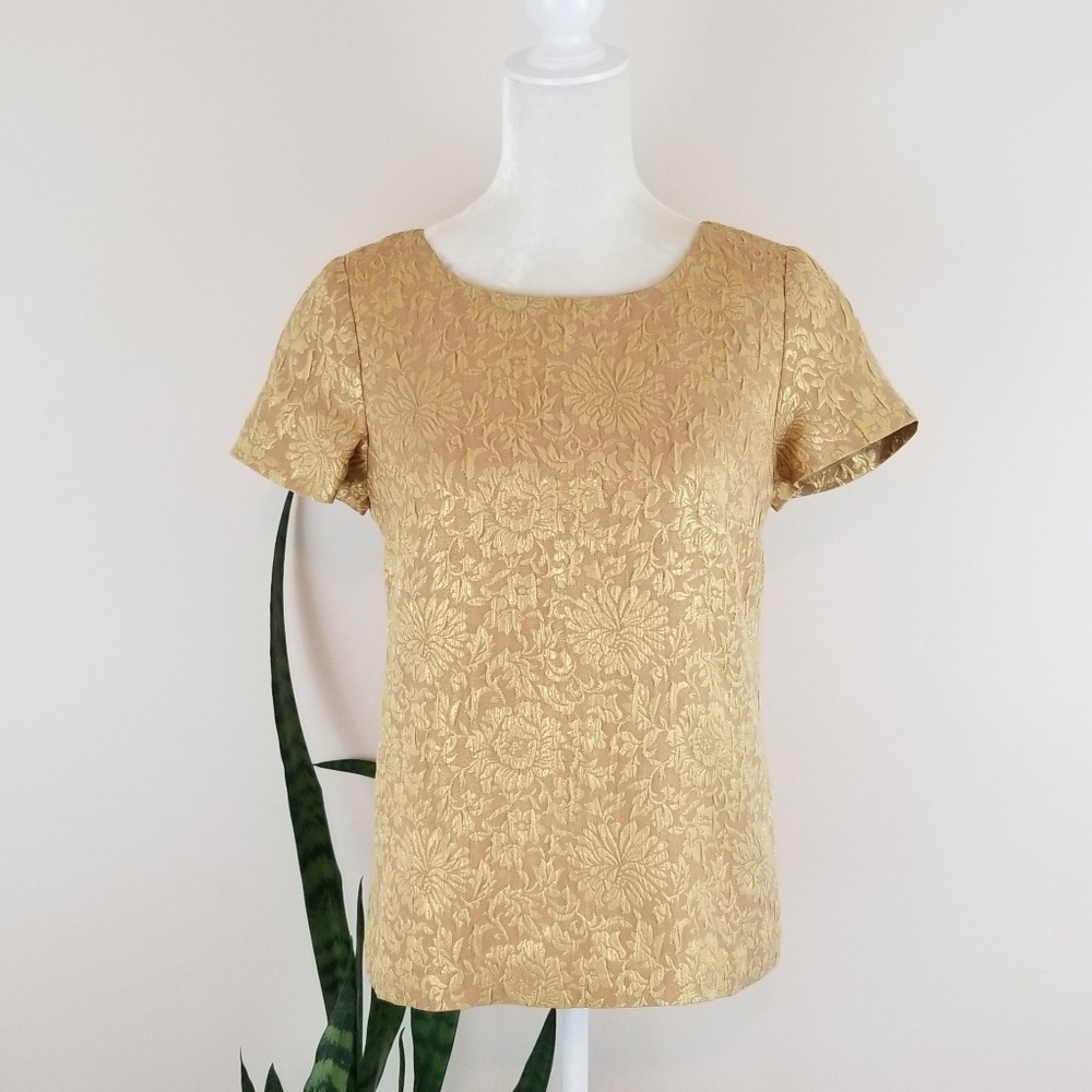 🎉HP J. Crew Metallic Foil Jacquard Top